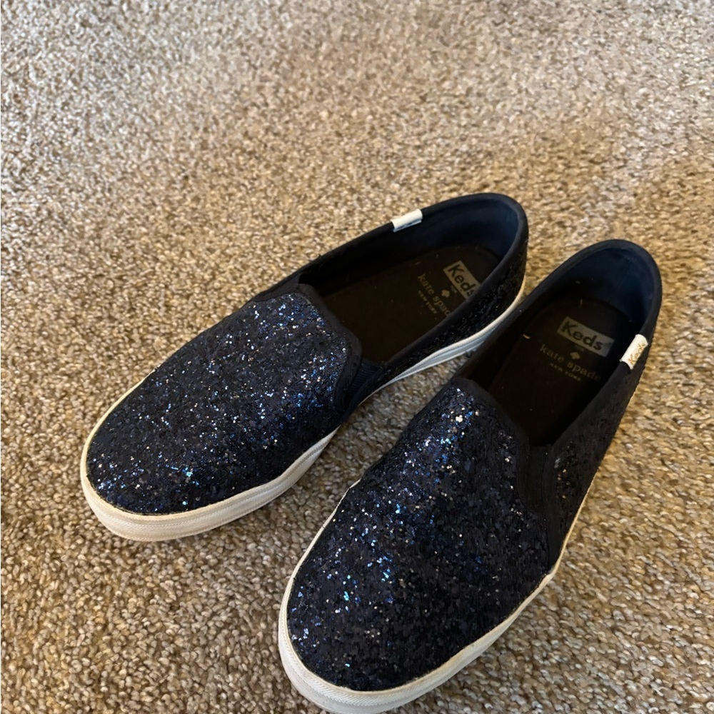 Keds Kate Spade Glitter Slip-On Sneakers